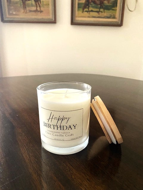 Happy Birthday - Sandalwood Vanilla Scented Candle